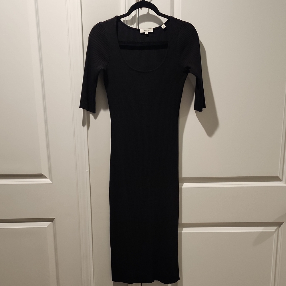 Vince Ribbed Midi Dress